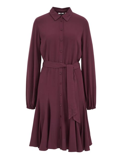 WE Fashion Blusekjole  aubergine