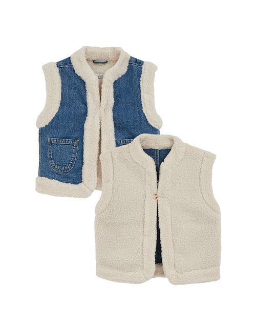 WE Fashion Vest  blue denim / hvid