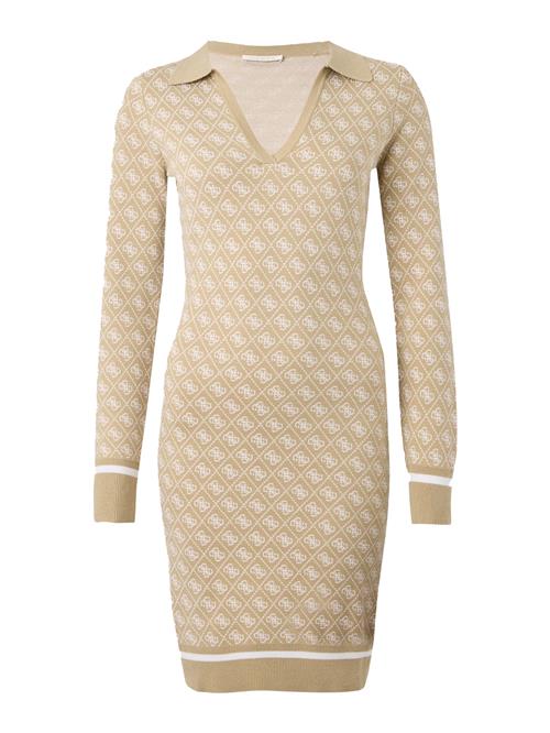GUESS Strikkjole 'AUBREY'  beige / hvid