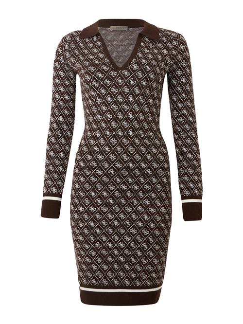 GUESS Strikkjole 'AUBREY'  brun / sort / hvid