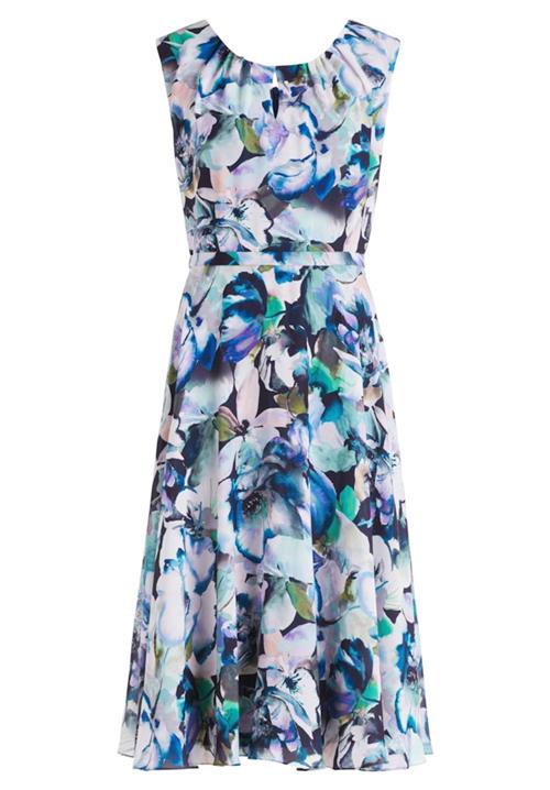 Vera Mont Sommerkjole  indigo / mørkeblå / jade / hvid