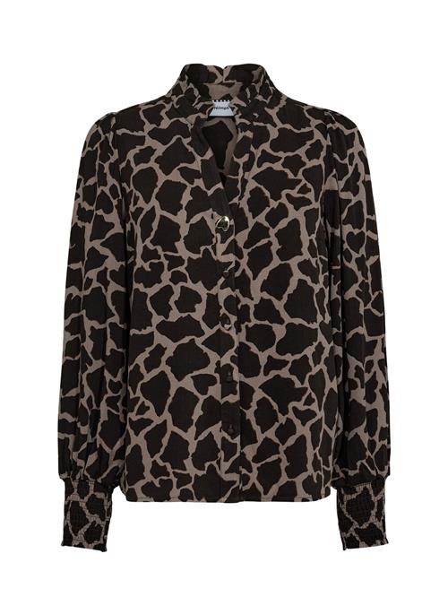 NÜMPH Bluse 'Nuhana'  brun / sort
