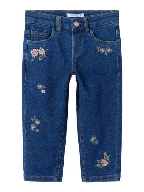 NAME IT Mom Jeans Bella Dark Blue Denim Flower