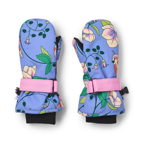 Småfolk Vanter Med Fugle Og Blomster Purple Delight  Purple Delight-4-6 Y  Lilla  4-6 år  kvinde