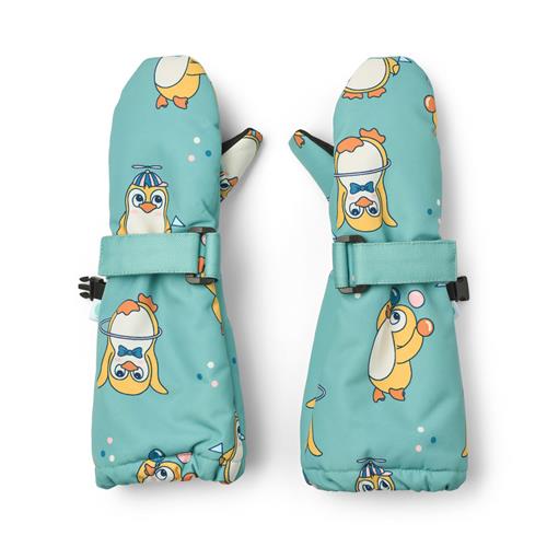 Småfolk Vanter Med Pingviner Jade  Jade-2-4 Y  Grøn  2-4 år  unisex