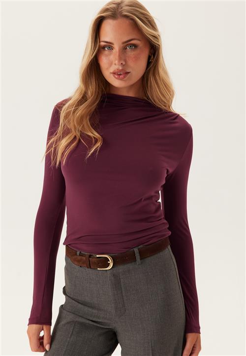 Pieces Pcmadison Ls Draped Top Jrs