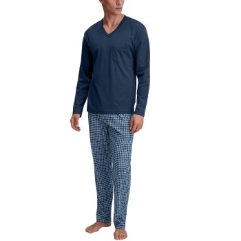 Calida Relax Streamline 5 Pyjama Blå Mønster bomuld XX-Large Herre