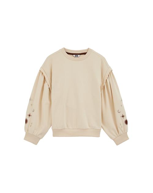 WE Fashion Sweatshirt  beige / gylden gul / mørkerød