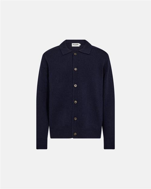 Strik cardigan ´dean´ | Uld | Navy