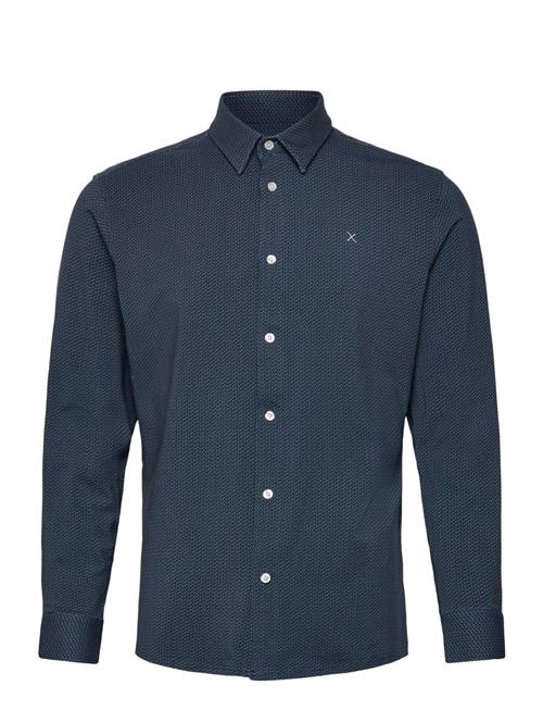 Clean Formal Aop Stretch Shirt L/S Clean Cut Copenhagen Navy
