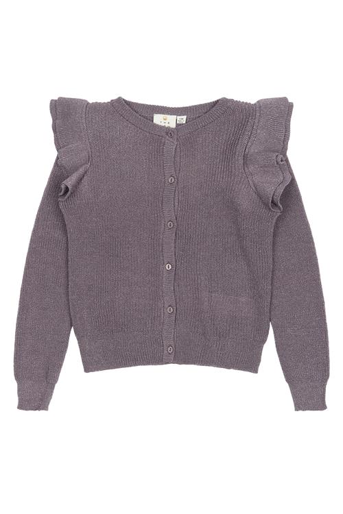 The New TNPerla Glitter Knit Cardigan  Gray Ridge Gray Ridge 9-10 Y  Lilla  9-10 år  kvinde