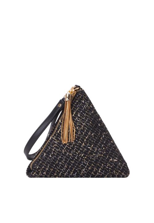 myMo at night Clutch  lysebrun / guld / sort