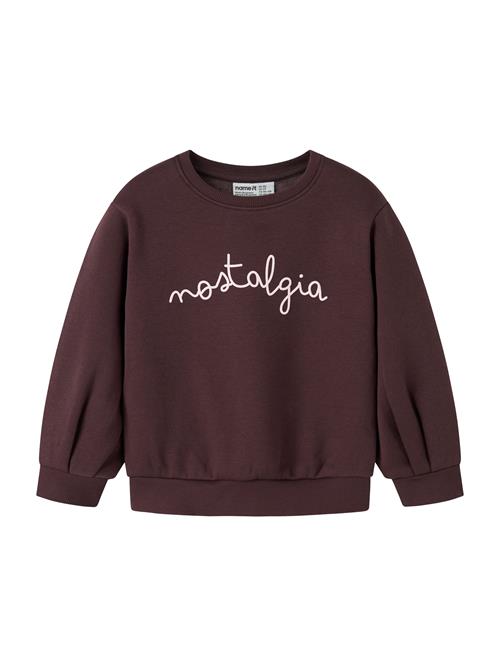 NAME IT Sweatshirt 'NMFOvi'  mørkerød
