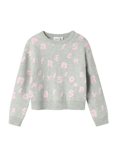Se NAME IT Pullover 'FOLINE'  lysegrå / lyserød ved About You
