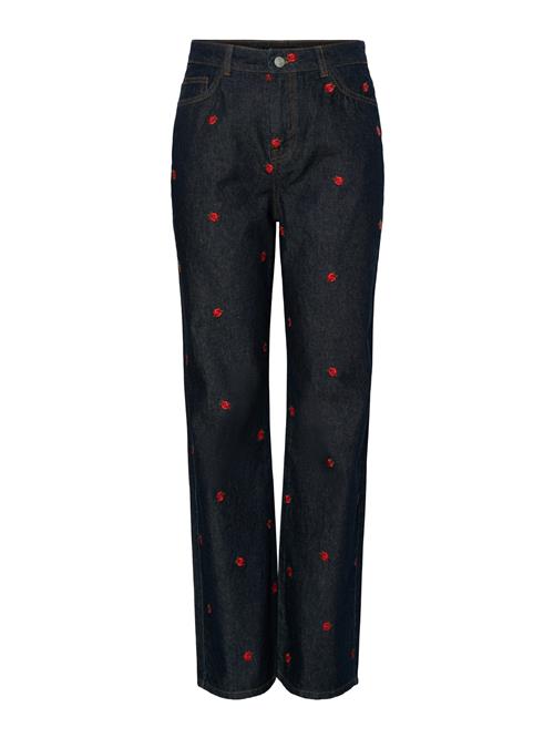 PIECES Jeans 'PCJAVA'  mørkeblå / mørkegrøn / rød