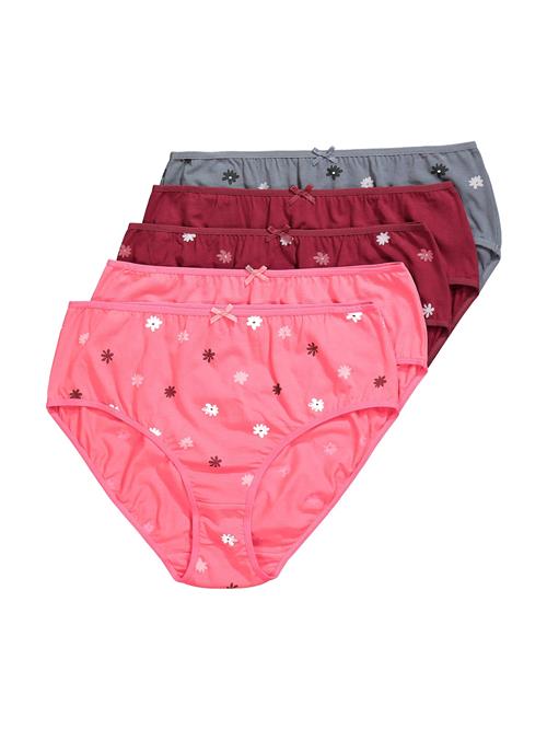 Ulla Popken Slip  mørkegrå / lys pink / vinrød / hvid