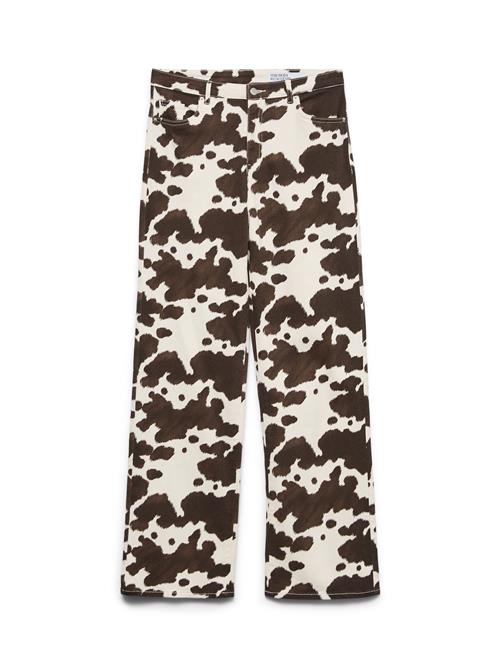 VERO MODA Jeans 'VMTessa'  mørkebrun / offwhite