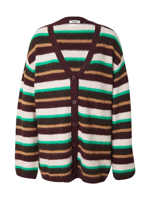 Monki Cardigan  beige / brun / brombær / hvid