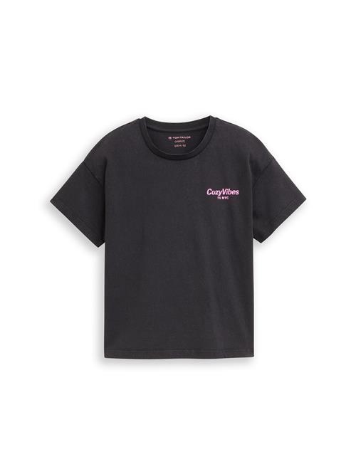 TOM TAILOR Bluser & t-shirts  pink / sort / hvid