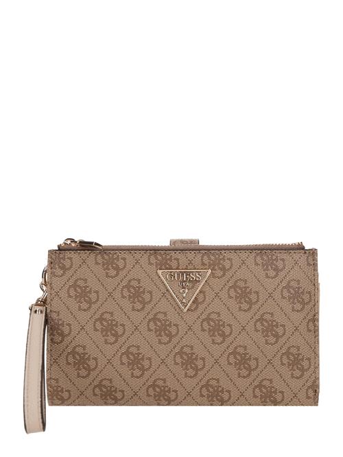 GUESS Tegnebog 'LAUREL II SLG DBL ZIP ORGNZR'  brun / mørkebrun