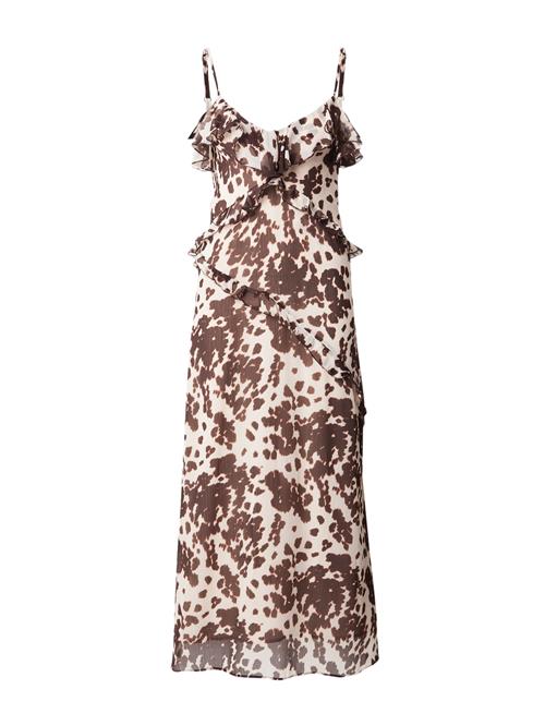 TOPSHOP Sommerkjole  brun / offwhite