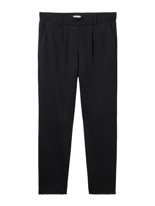 TOM TAILOR Bukser med lægfolder  navy / mørkegrøn / sort