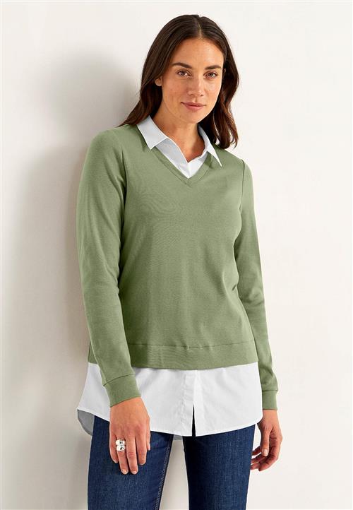 Cellbes of Sweden Jerseytop med skjortedetaljer