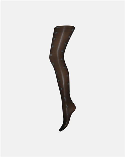 "Flowers" strømpebukser | 19 denier | sort