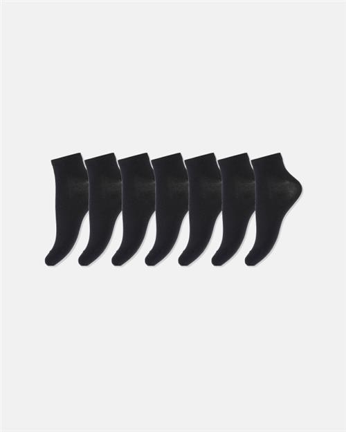 7-pak footies | økologisk bomuld | sort