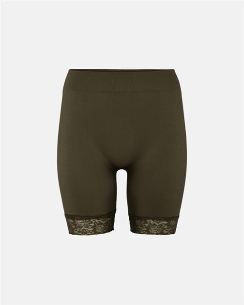 Indershorts med blondekant | polyamid | grøn