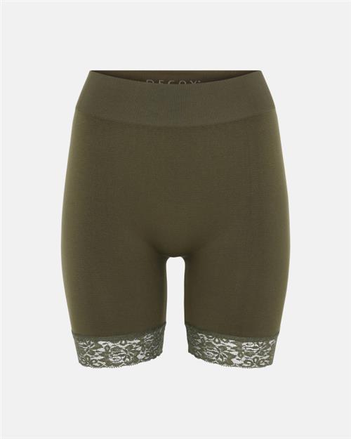 Indershorts med blonder | polyamid | grøn