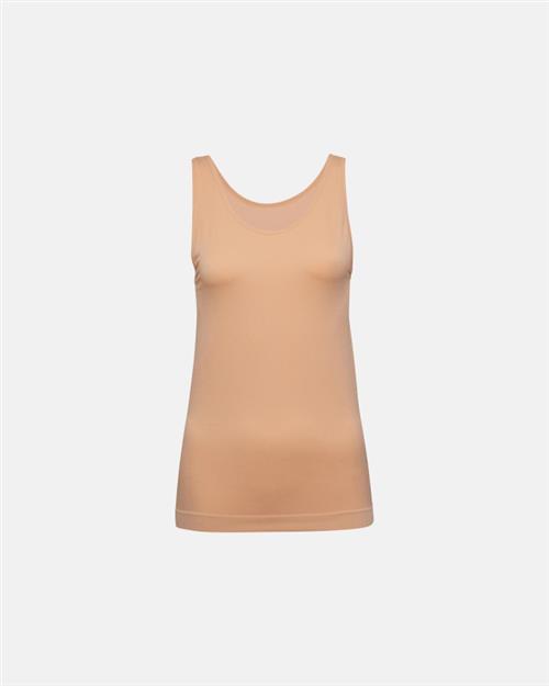 Top med brede stropper | mikrofiber | nude