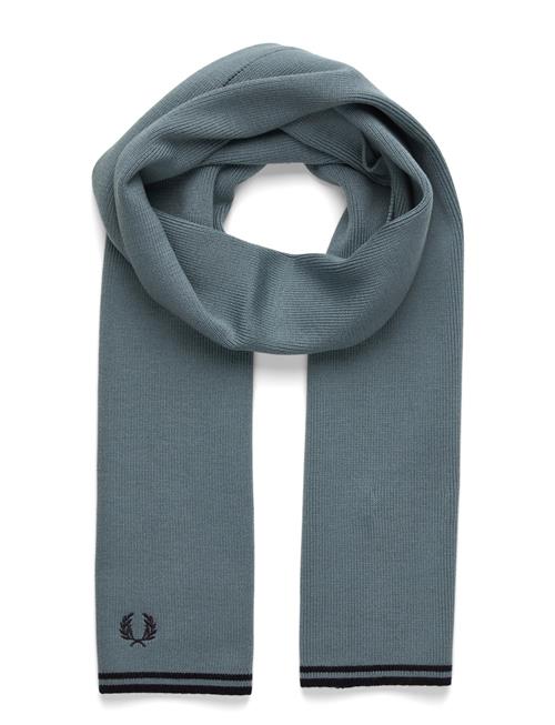 Twin Tipped Merino Wool Scarf Fred Perry Blue