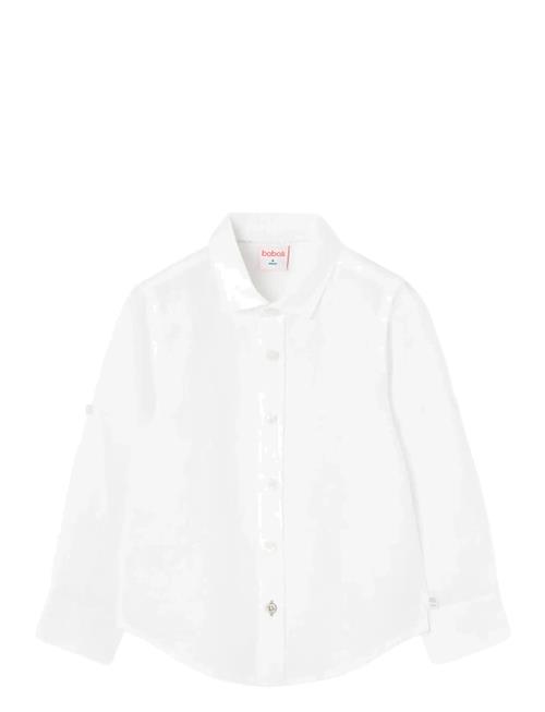 Linen Shirt Long Sleeves Boboli White