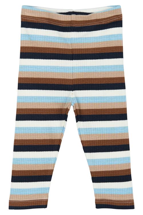 The New Siblings GOTS Park Rib-leggings Powder Blue Striped  Powder Blue Striped 80 cm  Blå  80 cm  mand