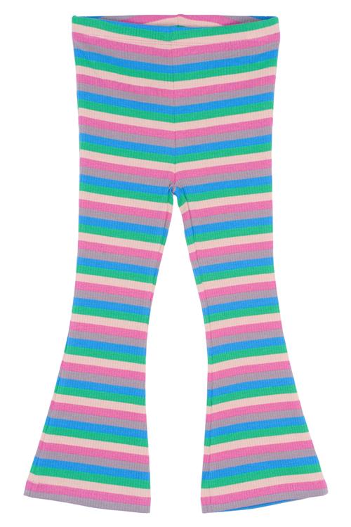 The New Siblings GOTS Polly Flared Rib-bukser Multi Striped  Multi Striped 86 cm  Lyserød  86 cm  kvinde