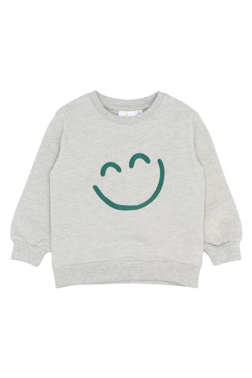 The New Siblings Pawnee Melange Sweatshirt Grey Melange  Grey Melange 104 cm  Grå  104 cm  mand