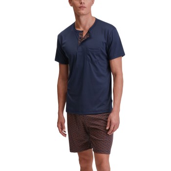 Calida Relax Choice Cotton Short Pyjamas Mørkblå bomuld Large Herre