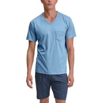 Calida Relax Streamline 1 Short Pyjamas Lyseblå bomuld Large Herre