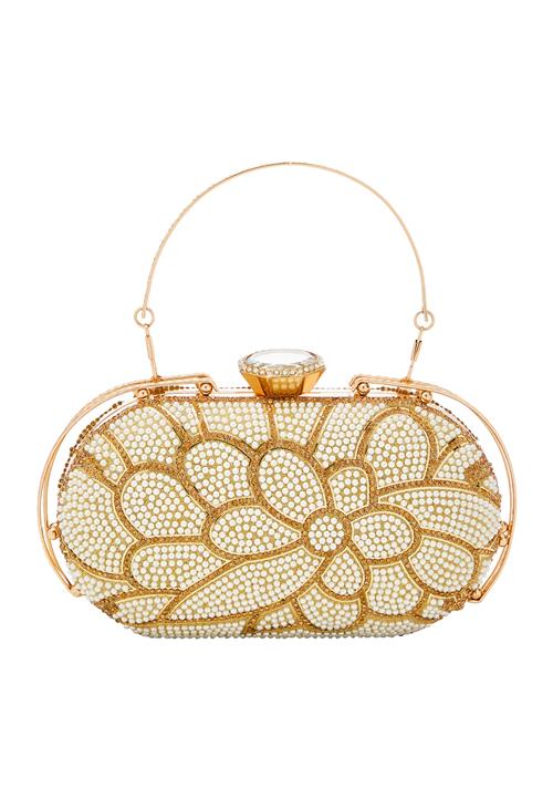 FELIPA Clutch  guld / hvid