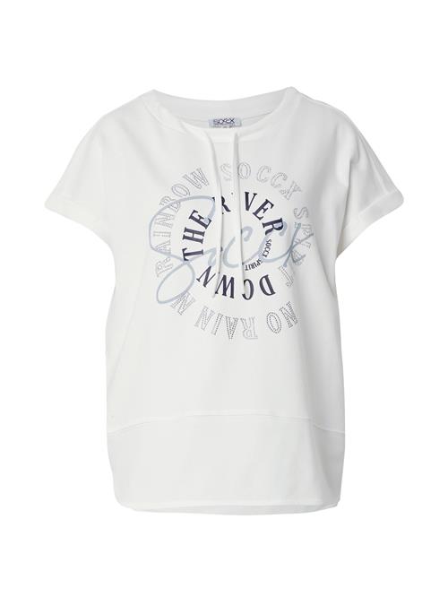 Soccx Oversized bluse  grå / sort / offwhite