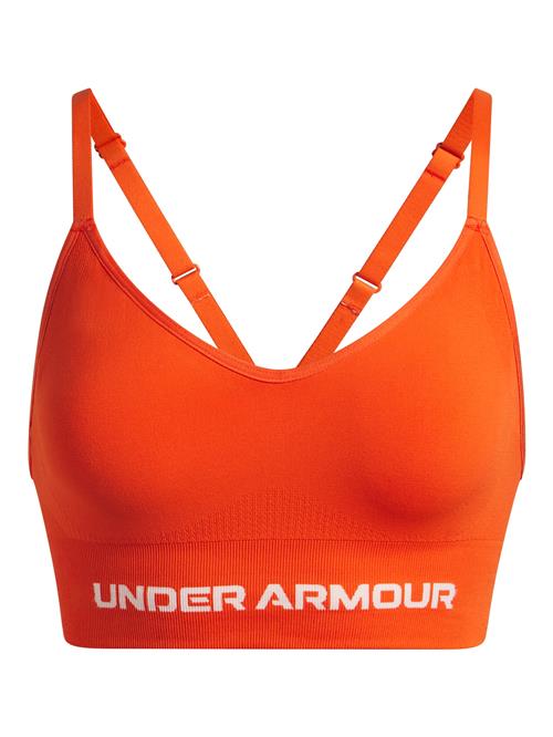 UNDER ARMOUR Sports-BH 'Vanish'  mørkeorange / hvid