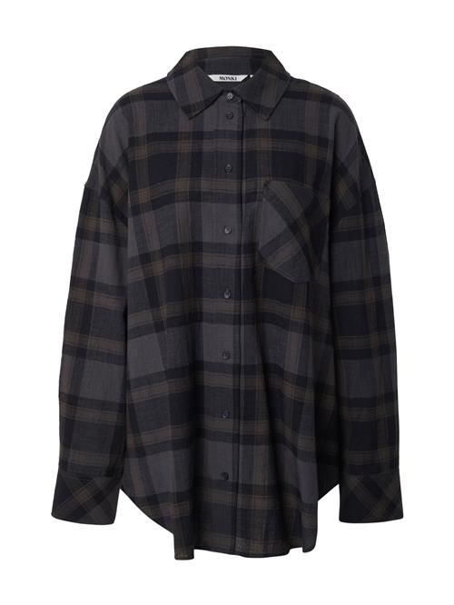 Monki Bluse  grå / sort