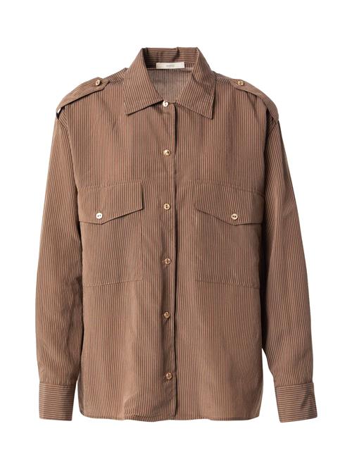 sessun Bluse 'HONORIA'  brun / hvid