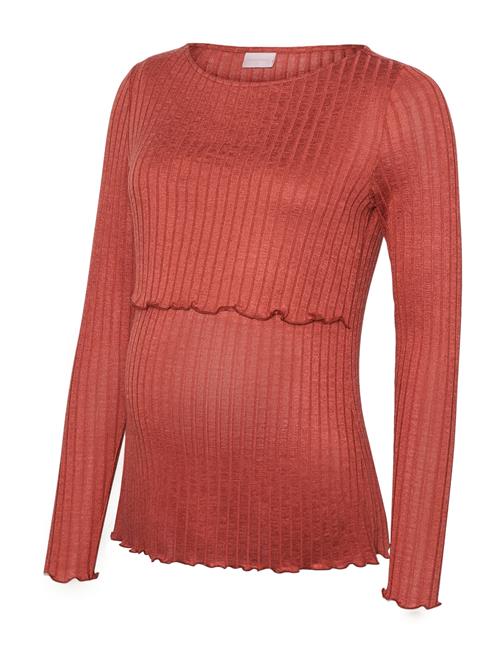 MAMALICIOUS Shirts 'MLZENIA JUNE'  mørkerød