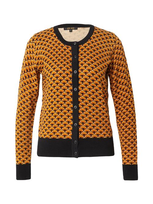 King Louie Cardigan 'Frio'  grøn / orange / sort / hvid