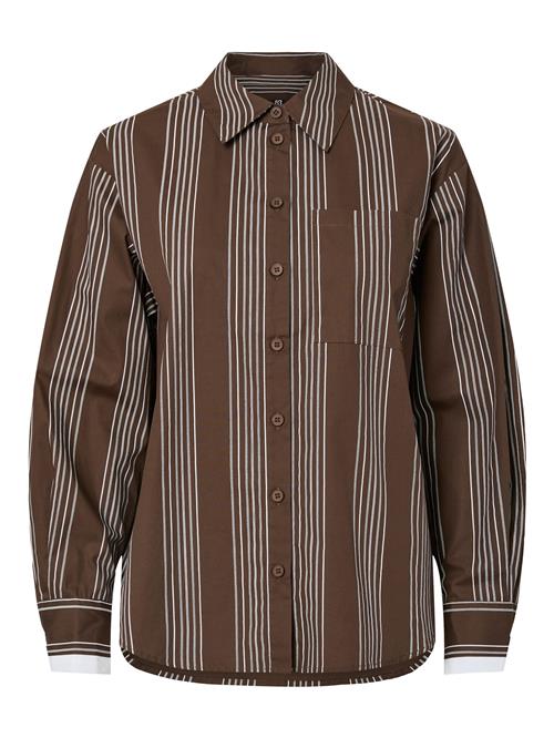 PIECES Bluse 'PCJAMIE'  brun
