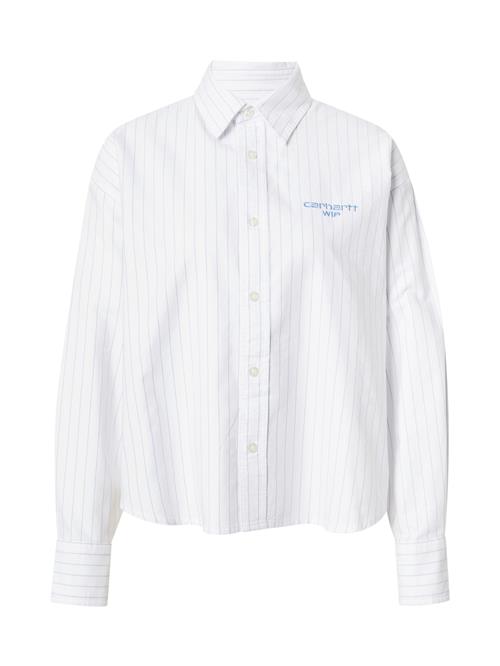 Carhartt WIP Bluse 'Cassel'  lyseblå / hvid