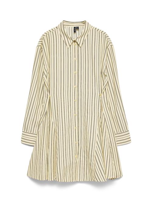 VERO MODA Blusekjole 'VMSiena'  lysegul / sort / hvid