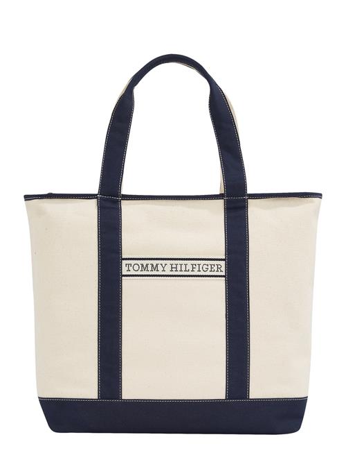 Th Summer Canvas Tote Tommy Hilfiger White